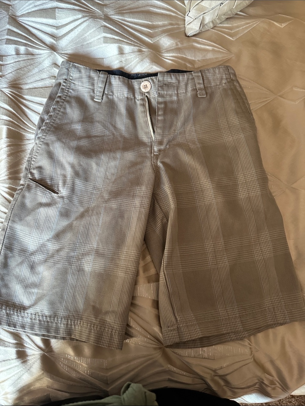 Quiksilver Plaid Gray Boys' Shorts